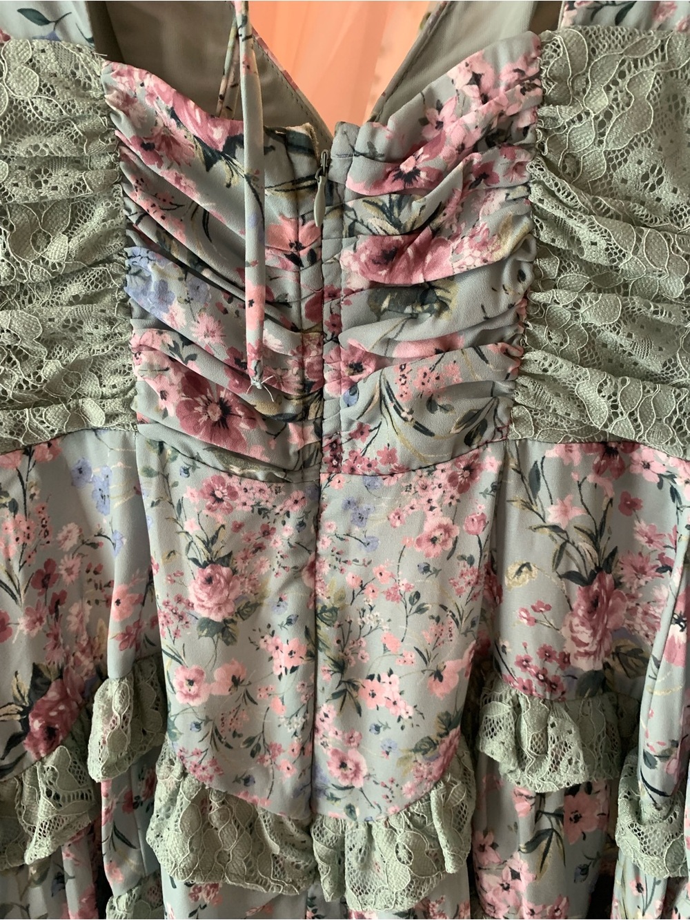 Altar'd State Mint Floral Ruffle Mini Dress - Picture 6 of 8